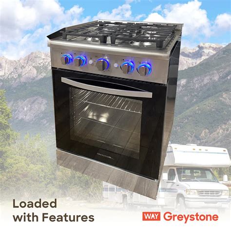 24 inch slide-in rv gas range